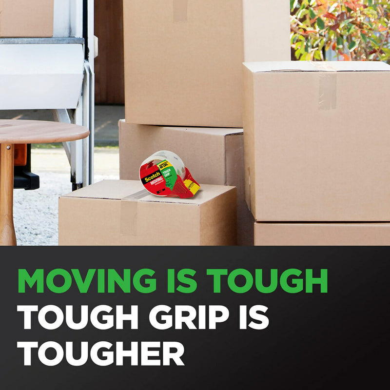 [Australia - AusPower] - Scotch Tough Grip Moving Packaging Tape, 1.88 in. x 38.2 yd., 1 Dispenser and 1 Refill Roll/Pack 2 Rolls 1.88 in x 38.2 yd 2 Rolls With 1 Dispenser 