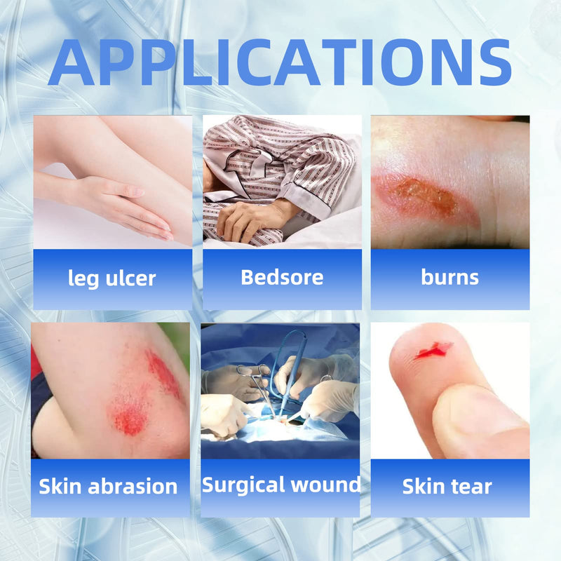 [Australia - AusPower] - Dr. Med Silicone Foam Dressing 4"x4", Waterproof Border Adhesive Wound Care Pad, Central Super-Absorbent Foam Bandage for Pressure Sore, Diabetic Ulcer, Leg Ulcer and Burns(10 PCS/Box) 4" x 4" (Pack of 10) 