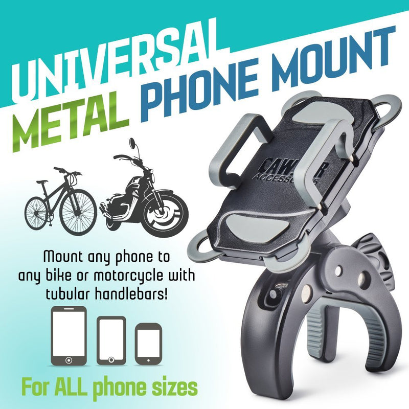 [Australia - AusPower] - Metal Bike & Motorcycle Phone Mount - The Only Unbreakable Handlebar Holder for iPhone, Samsung or Any Other Smartphone. +100 to Safeness & Comfort 