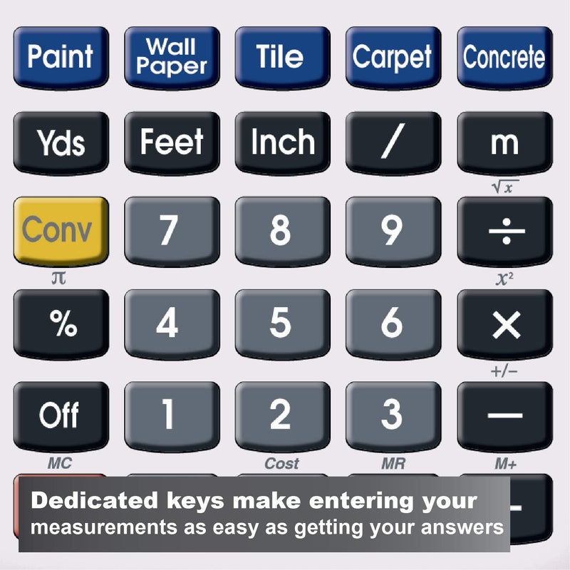 [Australia - AusPower] - Calculated Industries 8510 Home ProjectCalc Do-It-Yourselfers Feet-Inch-Fraction Project Calculator | Dedicated Keys for Estimating Material Quantities and Costs for Home Handymen and DIYs, White 