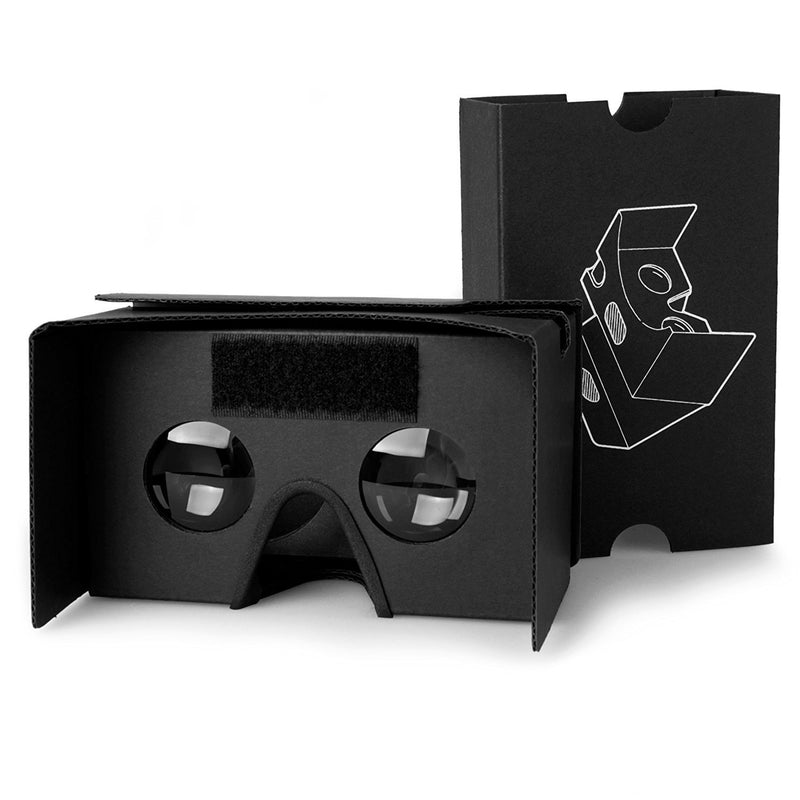 [Australia - AusPower] - Multiple Complete Set of Google Cardboard V2 Version 2.0 (Latest 3rd Gen) Virtual Reality 3D VR Box - for All iPhone & Android Phone - Elastic Head Strap, Nose/Forehead pad & Sucker (1Pack, Black) 1Pack 