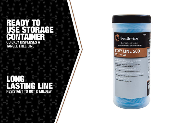 [Australia - AusPower] - Southwire PL500 Ligne Poly Line 210lb tensile strength, 500 ft 500 Feet 
