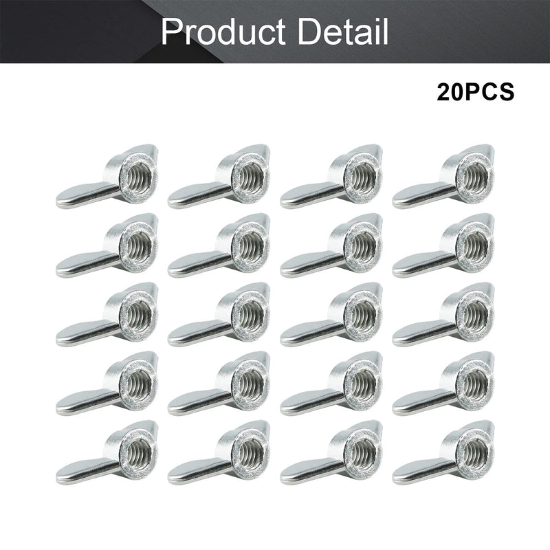 [Australia - AusPower] - MroMax M4 Wing Nuts Zinc Plated Fasteners Parts Hurrican Screws Cymbals Butterfly Nut Silver Tone 20pcs 