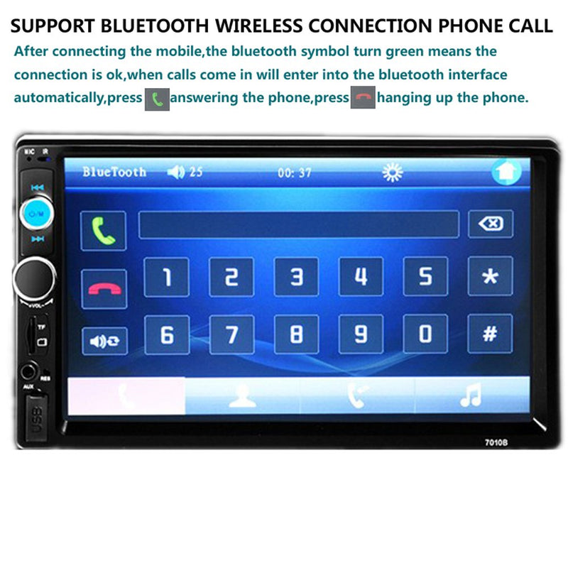 [Australia - AusPower] - PolarLander 2 DIN 7'' Inch LCD Touch Screen Car Radio Player Support Bluetooth Hands Free 1080P Movie Rear View Camera 