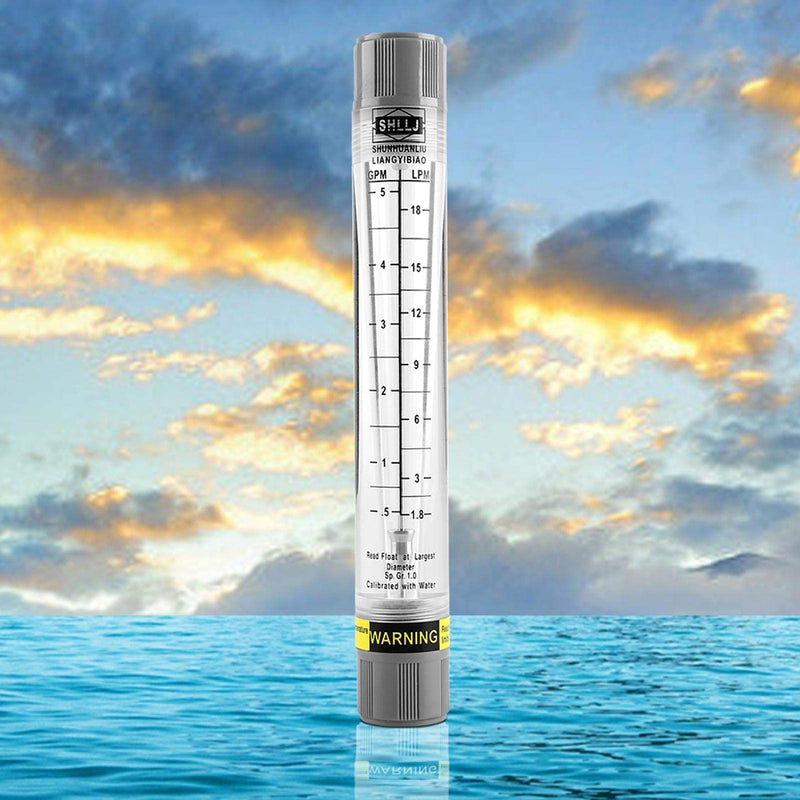 [Australia - AusPower] - Water Flow Meter, Liquid Flow Meter, Water Tube Design Liquid Flow Meter, for Measuring The Flow Rate of Liquid Medium(0.5-5 GPM / 1.8-18 LPM) 