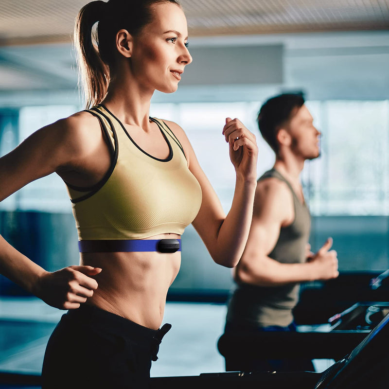 [Australia - AusPower] - COOSPO Bluetooth Heart Rate Monitor,BLE ANT+ Heart Rate Chest Strap Monitor,Dual HRM Heart Rate Sensor Compatible with Peloton,Zwift,DDP Yoga,Strava,Polar,Wahoo,Garmin Watches,GPS Bike Computers Blue 