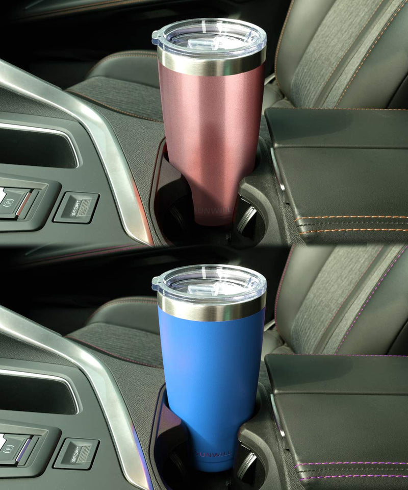 [Australia - AusPower] - SUNWILL 20oz Tumbler with Lid, Stainless Steel Vacuum Insulated Double Wall Travel Tumbler, Durable Insulated Coffee Mug, Rose Gold, Thermal Cup with Splash Proof Sliding Lid 20 oz 1 Pack .Pearlized Rose Gold 