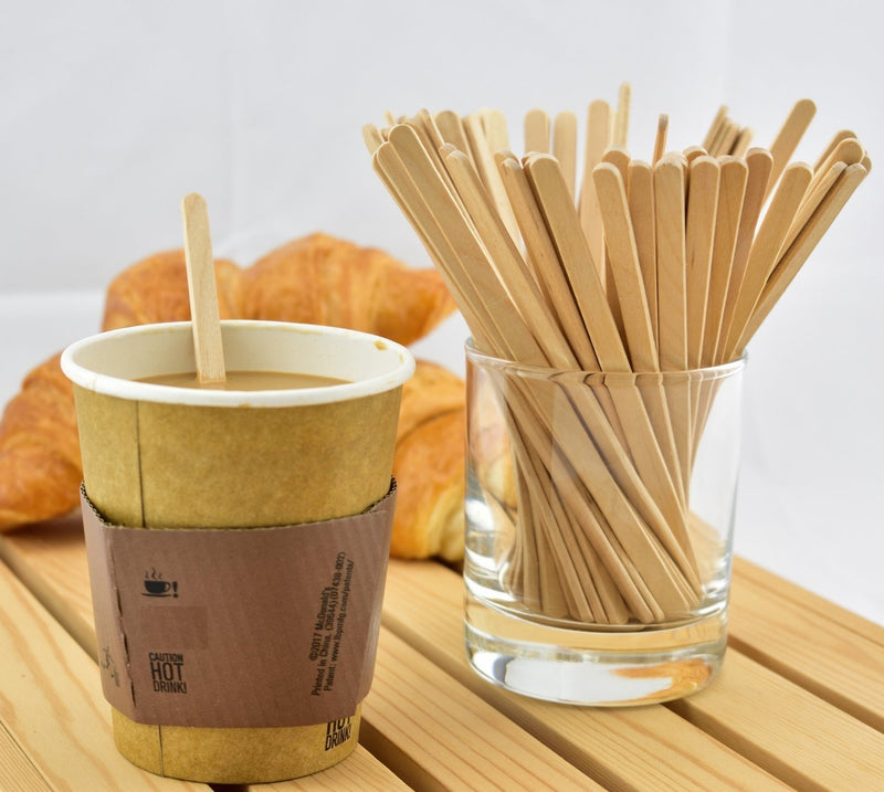 [Australia - AusPower] - Gmark Disposable Wooden Stirrer, Wood Coffee Stir Sticks 5.5 Inch for Tea Beverage, Corn Dog Stick Craft Stick, 500 Pcs/Box GM1010 (500) 
