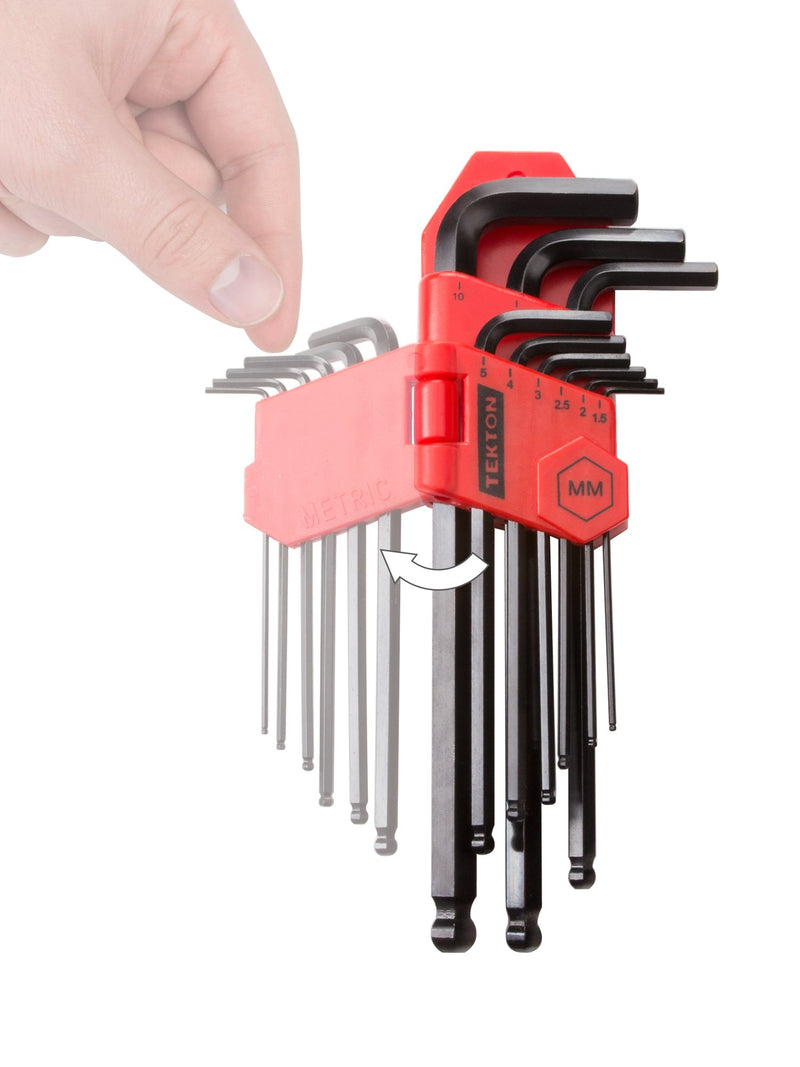 [Australia - AusPower] - TEKTON Ball End Hex Key Wrench Set, 9-Piece (1.5-10 mm) | 25271 9-pc. Metric 