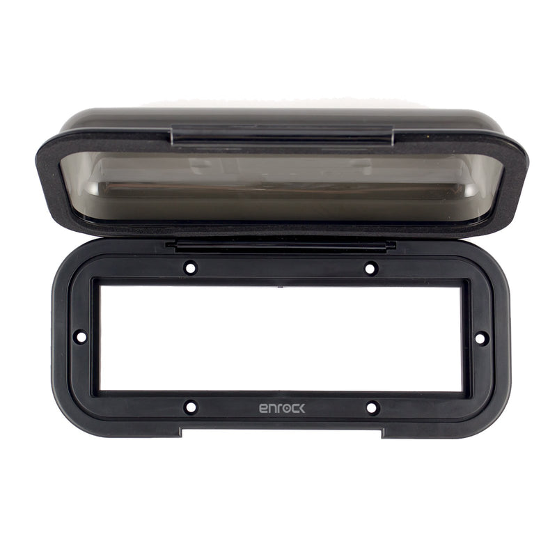 [Australia - AusPower] - EnrockMarine EMCBK1 Universal in Dash Water Resistant Waterproof Tinted Radio Shield Receiver Cover (Black Base) Black Base 