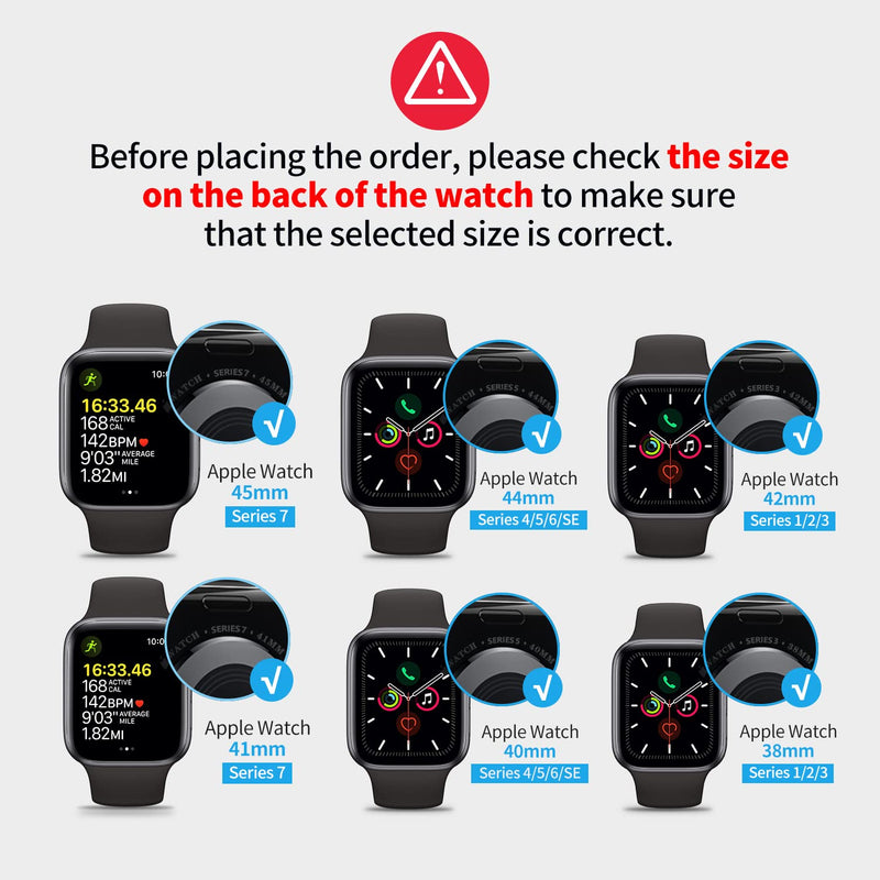 [Australia - AusPower] - [2 Pack] Deilin Hard PC Case with Tempered Glass Screen Protector Compatible with Apple Watch Series 7 45mm, Case for All Around Coverage Protective Bumpers Cover for iWatch Series 7 45mm Black 