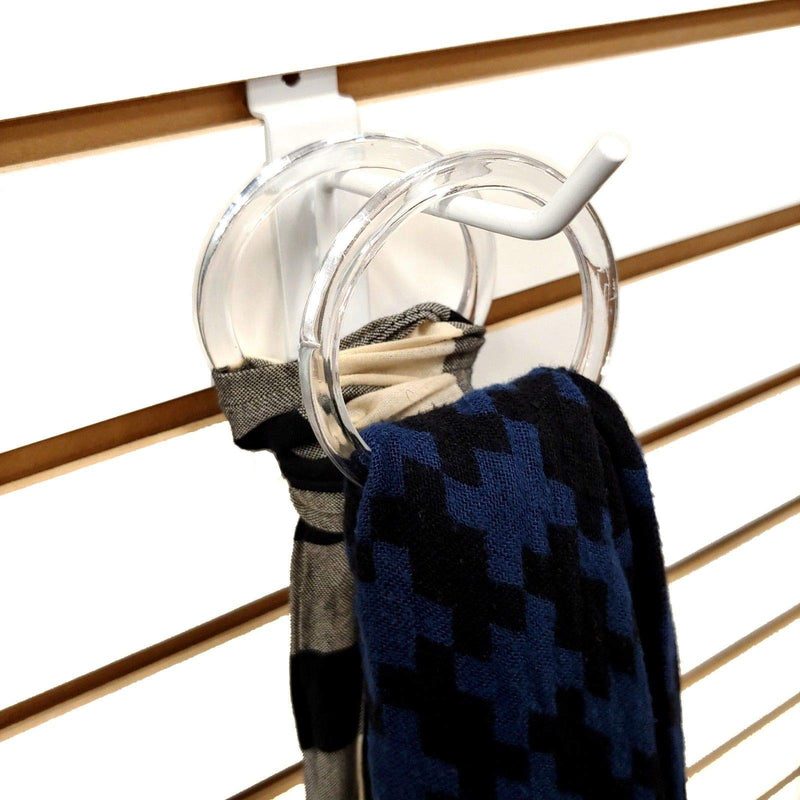 [Australia - AusPower] - Clear Plastic Retail Scarf Rings - Round Fine Garment Hangers - 2.58" ID - 3.25" OD - 20 Pack 3.25" Diameter 