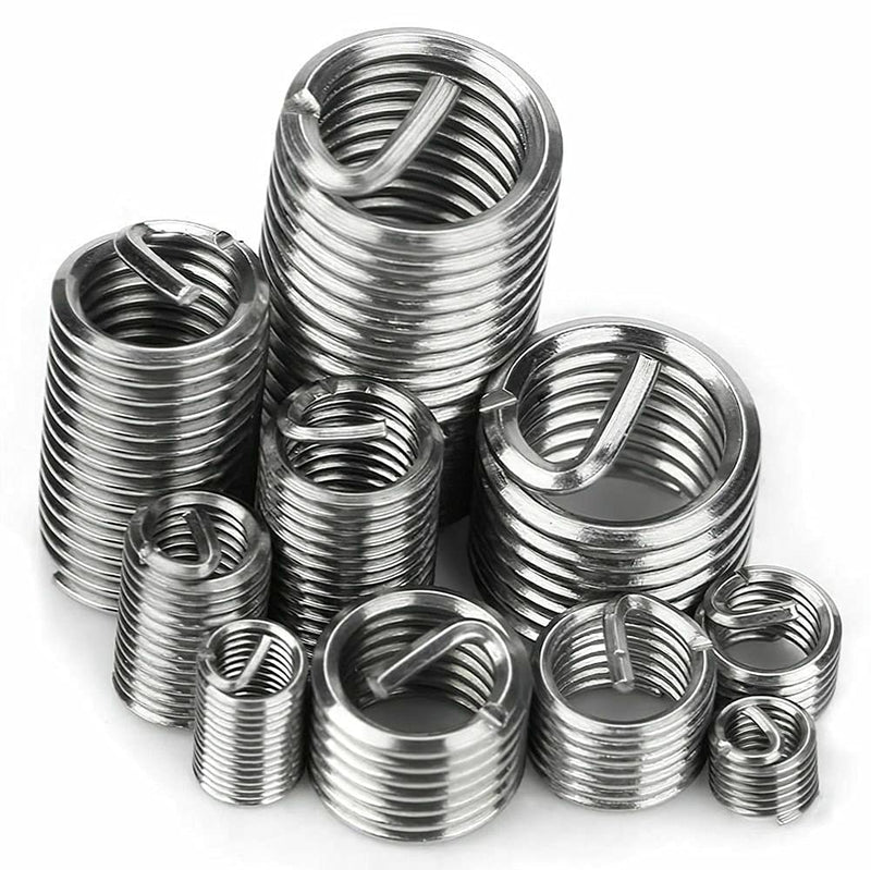 [Australia - AusPower] - 150pcs M 3-M8 Wire Thread Inserts Thread Repair Sleeve Kit， 304 Stainless Steel Coiled Wire Screw Repair Sleeve (Steel) 