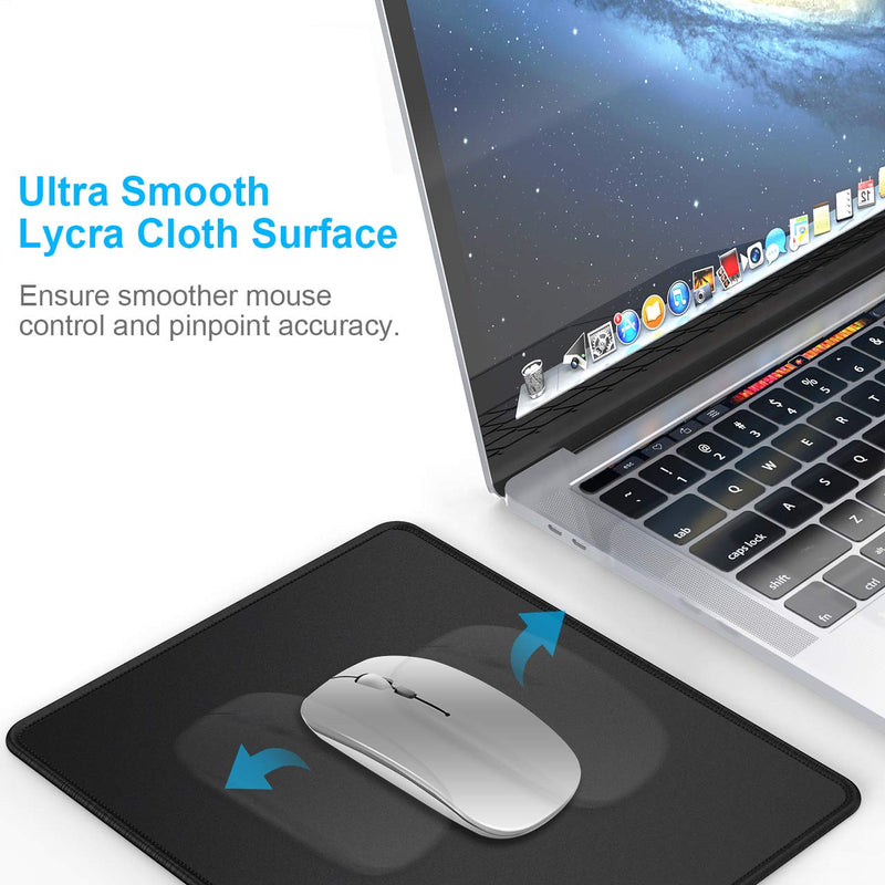 [Australia - AusPower] - MROCO Mouse Pad 3 Pack [30% Larger] with Non-Slip Rubber Base, Premium-Textured & Waterproof Mousepads Bulk with Stitched Edges, Mouse Pads for Computers, Laptop, PC, Office & Home, 8.5 x 11 in, Black 