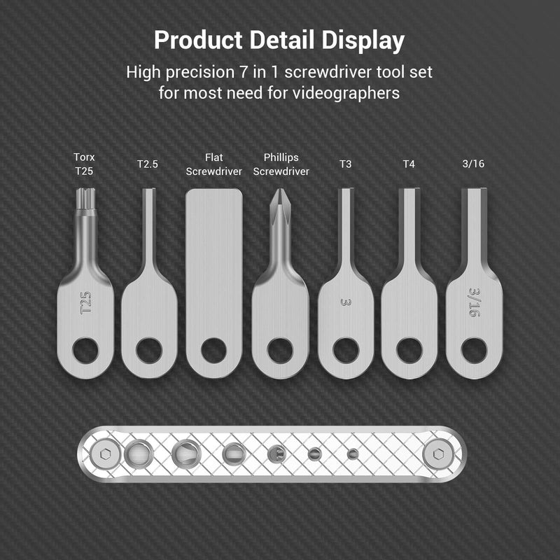 [Australia - AusPower] - SMALLRIG Folding Tool Set with Screwdrivers and Hex Key Wrenches, Tool Set with Seven Functional Tools Included - 2213 