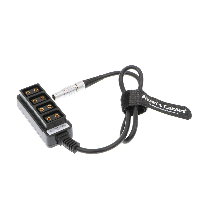 [Australia - AusPower] - Alvin's Cables 2 Pin Male to 4 D Tap Female Splitter Cable for ARRI RED DSMC2 Jetpack RTmotion Sidekick Straight 2 pin 