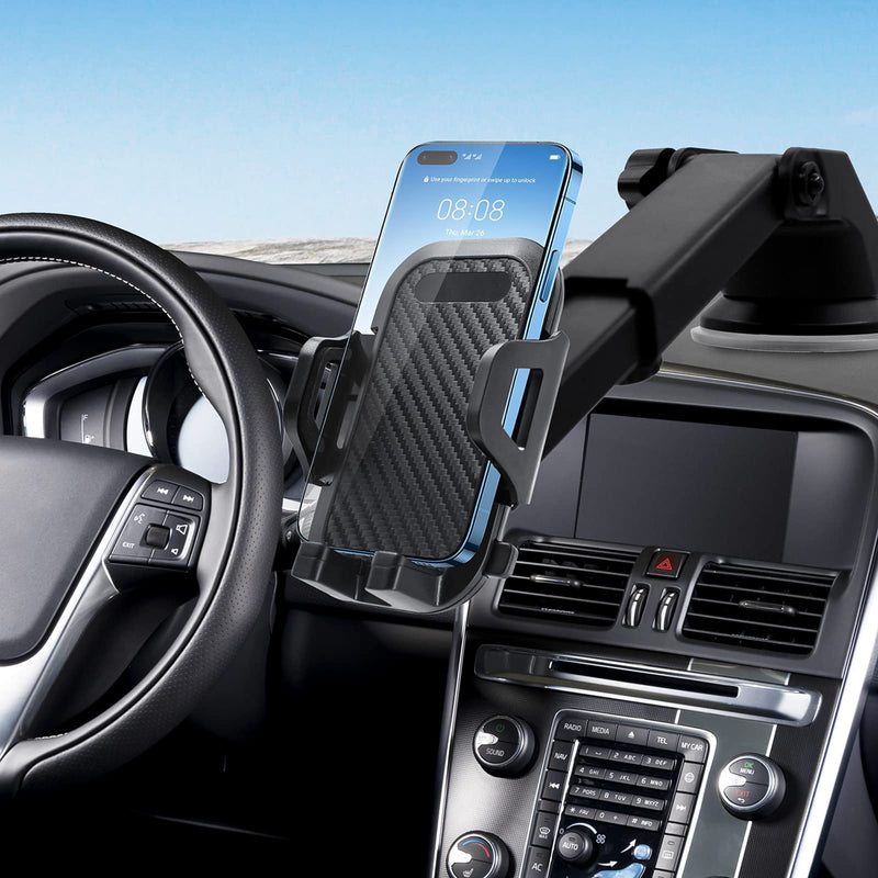 [Australia - AusPower] - DTLZYMY Phone Holder Car,Suitable for Car Phone Holder Dashboard, Windshield Two-in-One Long Arm Strong Suction Mobile Phone Car Holder Suitable for All Mobile Phones 