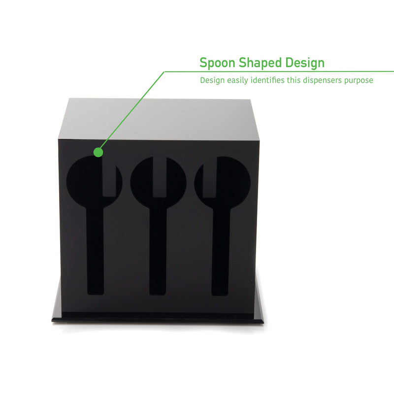 [Australia - AusPower] - Mind Reader 3 Compartment Plastic Utensil Dispenser, Cutlery Organizer, Plasticware Sorter for Restaurant, Diner, Picnics, Black 