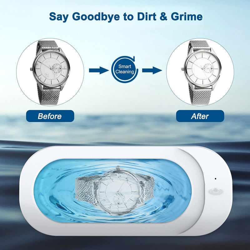 [Australia - AusPower] - Ultrasonic Jewelry Cleaner, Portable Professional Ultrasonic Cleaner for Cleaning Jewelry Eyeglasses Watches Shaver Heads 