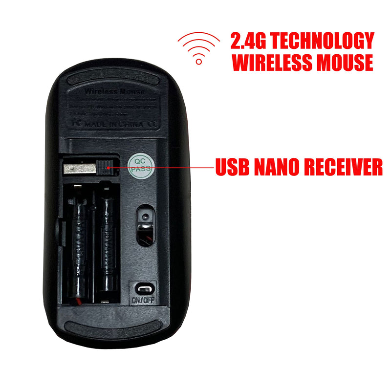 [Australia - AusPower] - 2.4G Wireless Mouse with Cute Pattern Design for All Laptops and Desktops with Nano Receiver - Fish Pattern Ocean 