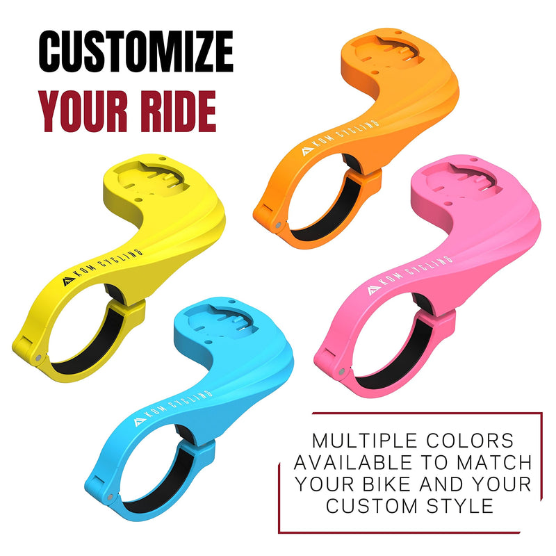 [Australia - AusPower] - KOM Cycling Wahoo Elemnt Mount Compatible with Multiple Wahoo Computers Including The Wahoo Elemnt Bolt, Elemnt Roam, Elemnt Mini, and Elemnt - Multiple Colors 24g Out Front Computer Mount Carbon 
