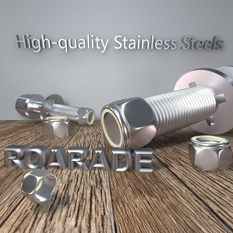 [Australia - AusPower] - 1/2"-13 Stainless Steel Lock Nut Assortment Kit 304 Stainless Steel Hex Lock Nylon Insert Nut (1/2"-13, 10 pcs) 1/2"-13 