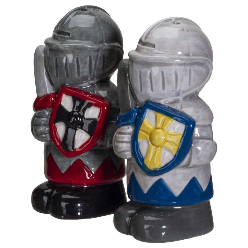 [Australia - AusPower] - Pacific Giftware White and Black Knights Ceramic Salt and Pepper Shakers Set 
