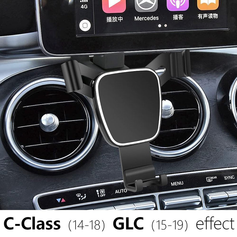 [Australia - AusPower] - LUNQIN Car Phone Holder for Mercedes 2014-2018 Benz C Class c180 c200 c300 GLC Class 2015-2019 GLC200 GLC260 GLC300 Auto Accessories Navigation Bracket Interior Decoration Mobile Cell Phone Mount 