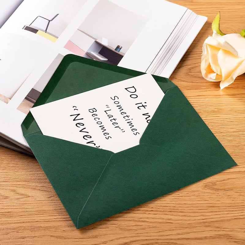[Australia - AusPower] - 50 Pack A7 Colorful 5x7 Envelopes V Flap Invitation Envelopes for 5x7 Cards, Birthday, Weddings, Graduations, Greeting Cards, Baby Shower 5.24 x 7.24 Inches (Black) Black 