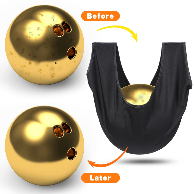 [Australia - AusPower] - Zhanmai Bowling Ball Polisher and 2 Pieces Shammy Bowling Towel 10 x 8 Inches, Bowling Ball Cleaner See Saw Bowling Towel Black Microfiber Bowling Polisher Easy Grip Bowling Rag Bowling Accessories 