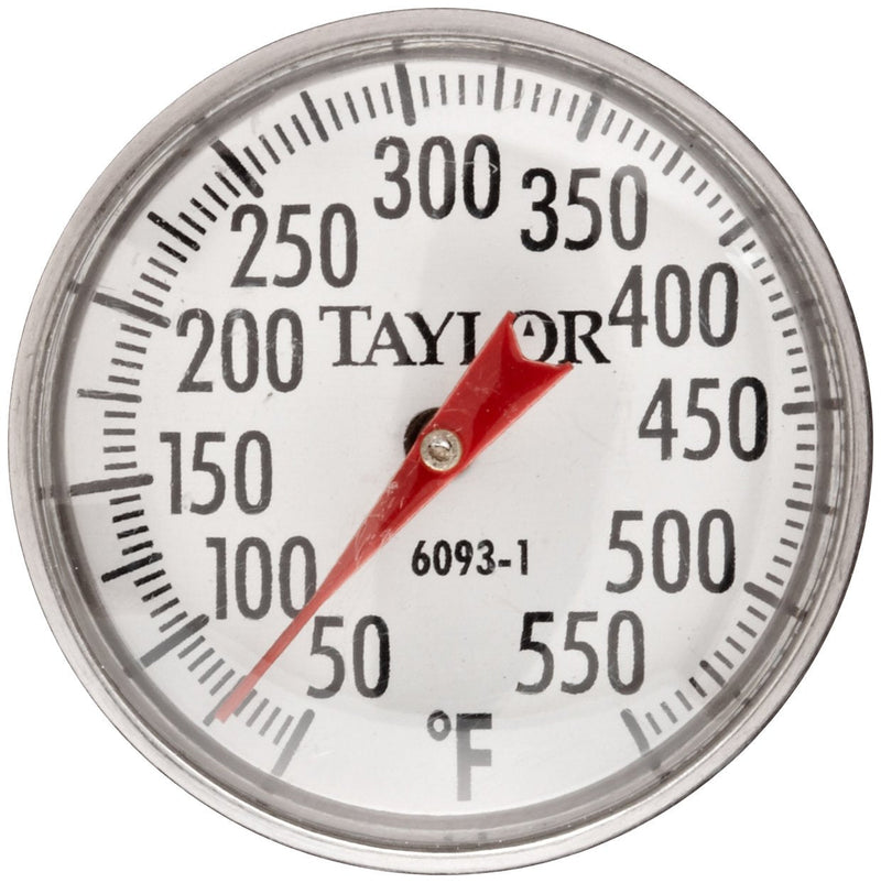 [Australia - AusPower] - Taylor Precision Products Bi-Therm Standard Grade Instant Read Bi-Metal Thermometer (5-Inch Stem, 1-Inch Dial, 50- to 550-Degrees Fahrenheit) 