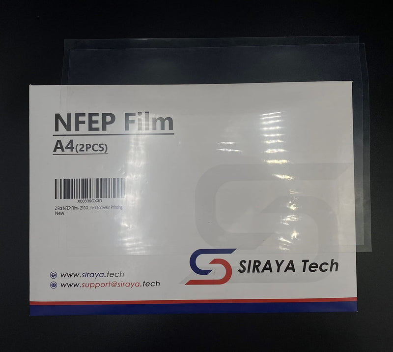 [Australia - AusPower] - Siraya Tech 2 Pcs NFEP Film - A4 Size (210 X 297mm) Better Durability Fewer Layer Lines Accurate Print Results Great for Resin Printing Better Performance Over FEP for LCD DLP 3D Printers 
