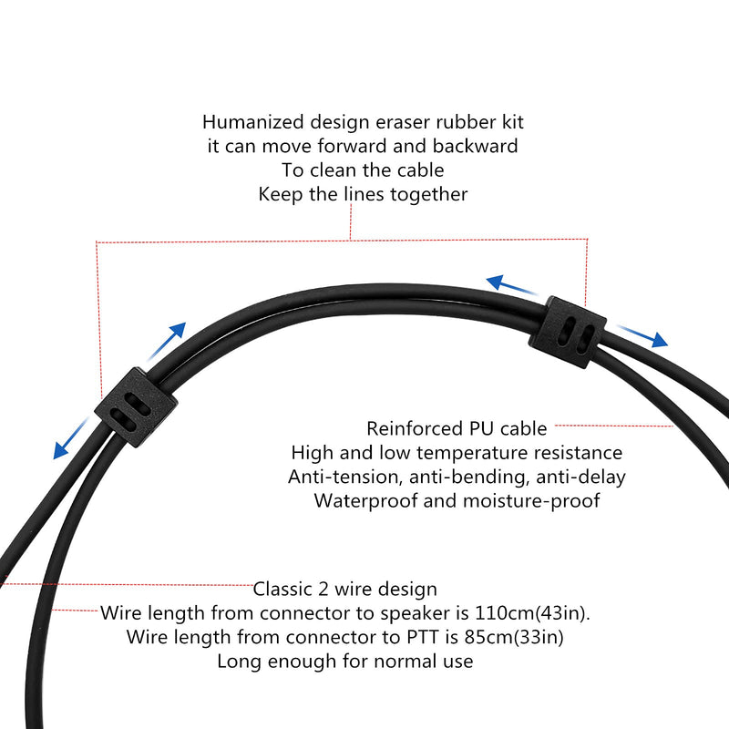[Australia - AusPower] - JUYODE SL300 Earpiece with Acoustic Tube Surveillance Earpiece Walkie Talkie Headset Compatible with Motorola SL300 SL7550 7580 7590 SL4000 SL3500e SL1K SL1M 