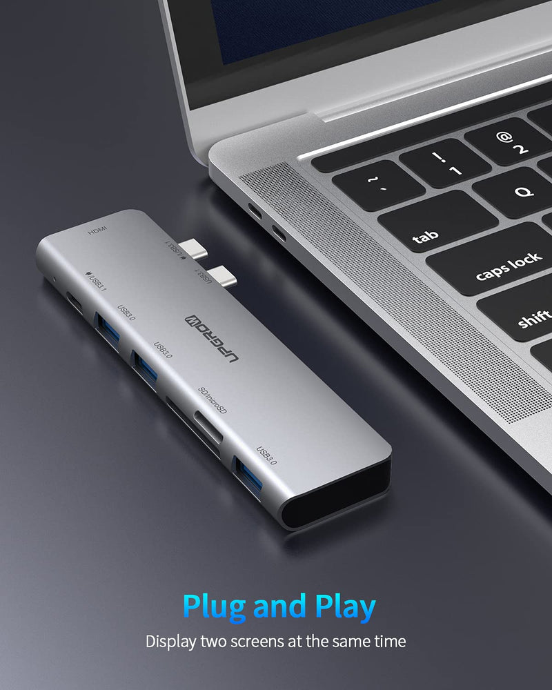 [Australia - AusPower] - USB C Hub for MacBook, PowerExpand Direct 7-in-2 USB C Adapter Compatible with Thunderbolt 3 USB C Port, 100W Power Delivery, 4K HDMI, USB C and 2 USB A Data Ports, SD and microSD Card Reader 7 in 2 USB-C HUB 