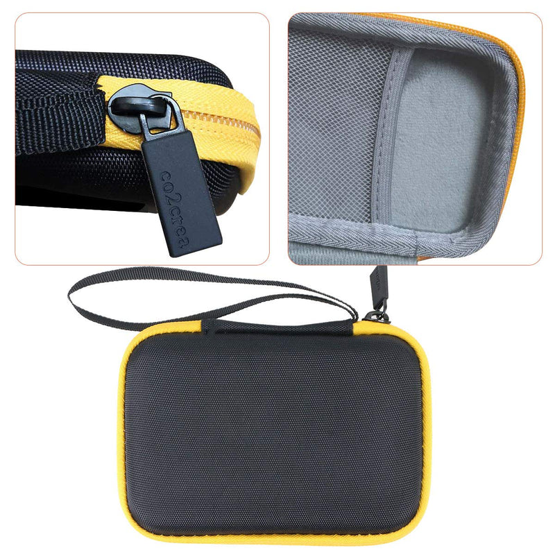 [Australia - AusPower] - co2crea Hard Travel Case Replacement for WD My Passport Go Cobalt SSD 500G / 1TB Portable External Storage (Black Case + Amber Zipper) Black Case + Amber Zipper 