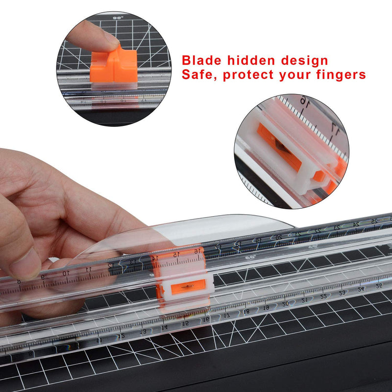 [Australia - AusPower] - WORKLION Small Paper Trimmer, Portable Paper Cutter for Label, Origami, Card, Photo, Coupon, Scrapbook, Cardstock, Laminated Paper, and Craft Project 