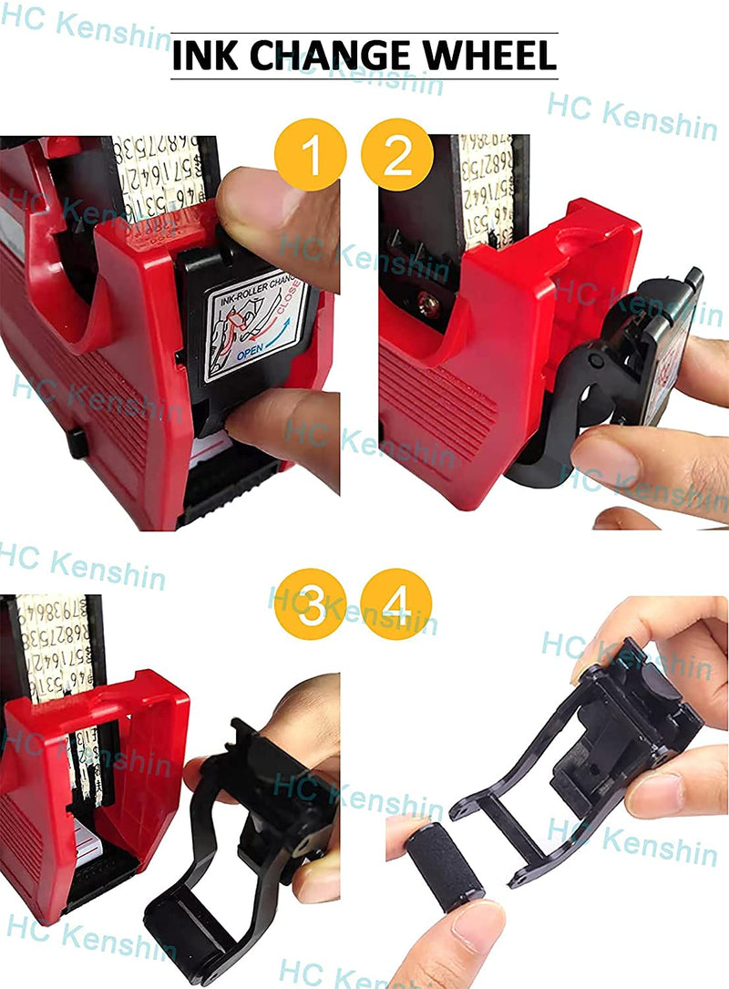 [Australia - AusPower] - MX-5500 8 Digits Price tag Gun with 5500 White Labels and 3 Ink (Red) 