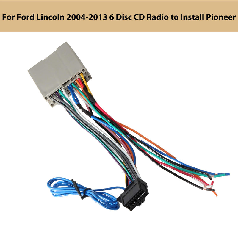 [Australia - AusPower] - RED WOLF Pioneer Radio Stereo Receiver Install Wire Harness Amp/SWC Plug Connector for Ford F150 Escape Focus 2004-2013, Lincoln 2006-2010 Town Car 