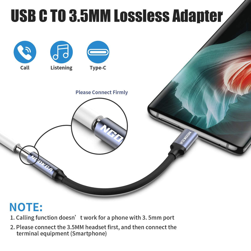 [Australia - AusPower] - USB C to 3.5mm Audio Adapter Type C to Aux Female Headphone Jack Hi-Res DAC Cable Compatible with Pixel 5 4 3 2 XL Samsung Galaxy S21 S20 Ultra S20+ Note 20 10 S10 S9 Plus iPad Pro One Plus 9 and More Black 