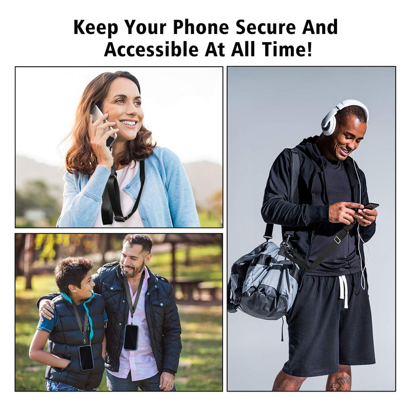 [Australia - AusPower] - Universal Cell Phone Lanyard Neckstrap Neck Strap for Phone Case Keys ID Badges Gray 