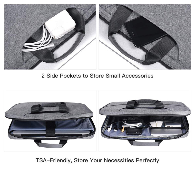 [Australia - AusPower] - 13.5 15 Inch Laptop Case, Men Women Laptop Bag Sleeve with Electronics Organizer for Dell Inspiron 13, Surface Laptop 3/2 13.5, HP Pavilion x360/EliteBook 840 14, Lenovo ThinkPad X1 Carring Bag, Gray 13.5-15 Inch 