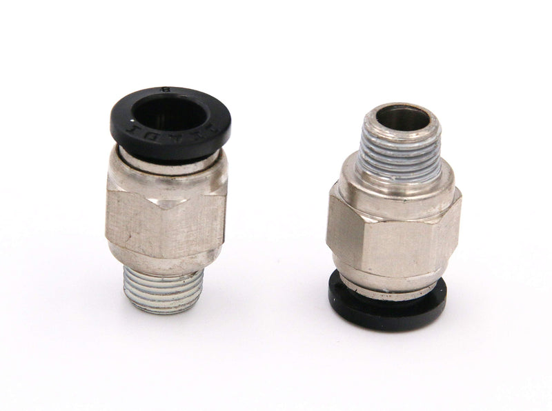 [Australia - AusPower] - 1/8" PT Male Thread 8mm Straight Pneumatic Push in Quick Fitting Connectors for PETF Tube 10Pcs 8mm 1/8" 