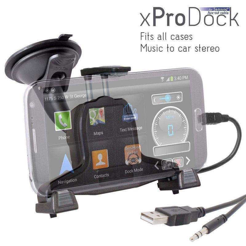 [Australia - AusPower] - iBOLT xProDock Active Car Dock/Holder/Mount for Samsung Galaxy S3, S4, Note 2 & Note 3 with aux-Out to car-Speakers. Works with All Cases and Extended Batteries. 