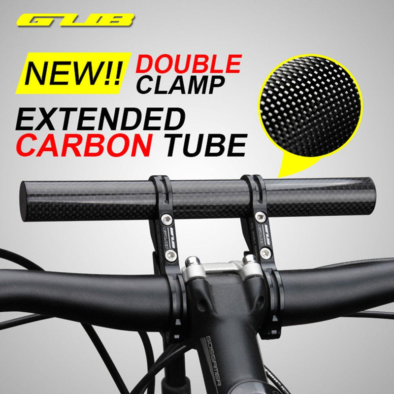 [Australia - AusPower] - GUB 31.8MM Double Clamp Carbon Fiber Super Long Bike Bicycle Handlebar Extender Extension Light Lamp Computer Phone Mount Bracket Stand Holder 