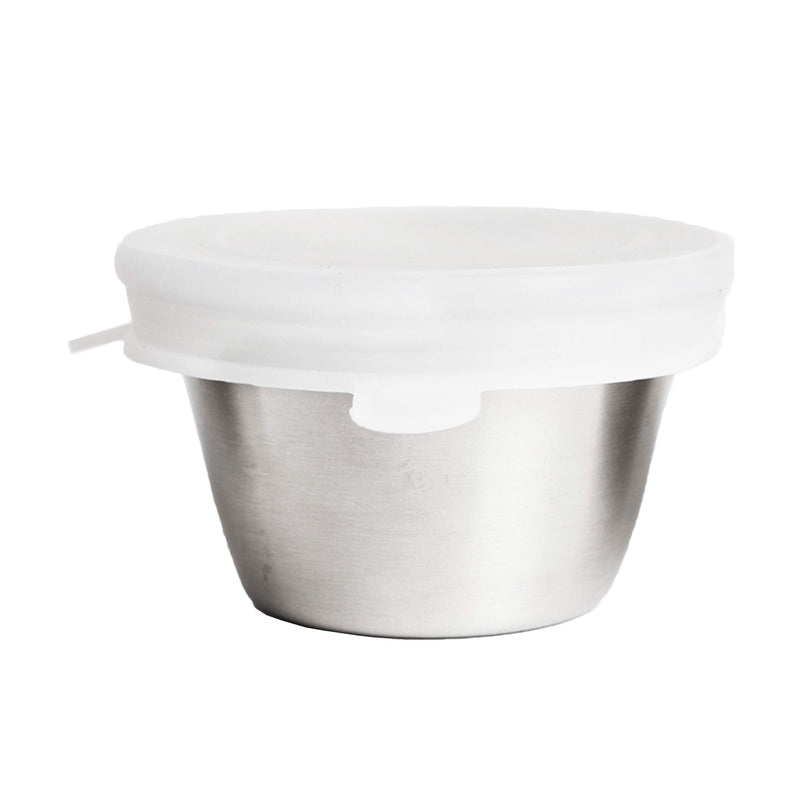[Australia - AusPower] - 3 Pack Stainless Steel To-Go Dressing Cup and Condiment Container with Leakproof Silicone Lids. 