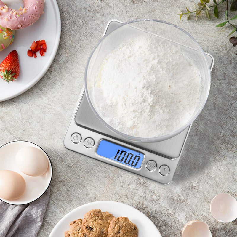 [Australia - AusPower] - NEXT-SHINE Gram Scale Digital Kitchen Food Mini Pocket Pro Size Rechargeable Scale 500g x 0.01g with Stainless Steel USB Charged for Cooking Baking Jewelry Postal Parcel 