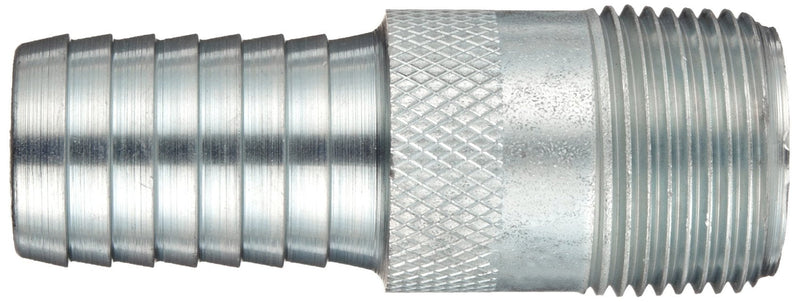[Australia - AusPower] - Dixon STC10 Plated Steel Hose Fitting, King Combination Nipple Threaded End with Knurled Wrench Grip, 1" NPT Male x 1" Hose ID Barbed 1"-11-1/2 NPT Male x 1" Hose ID Barbed 