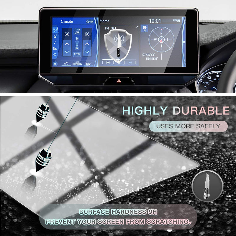 [Australia - AusPower] - CDEFG Screen Protector for 2021 Venza: Navigation Display Touch Screen Foils for 2021 Venza Tempered Glass HD Protective Film (Black Frame for 12.3 inch) Black Frame for 12.3 inch 