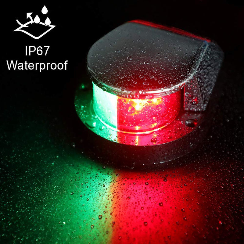 [Australia - AusPower] - Obcursco Boat Navigation Light, Marine LED Navigation Light, Boat LED Bow Light. Ideal for Pontoon, Skiff, and Small Boat 