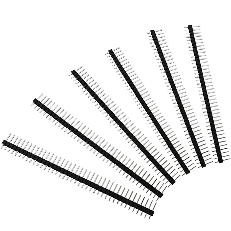 [Australia - AusPower] - 100pcs Male Header Pins, Lystaii Straight Single Row 40 Pin 0.1 Inch (2.54mm) Male Pin Header Connector PCB Board Pin Connector Electronic Component Raw Materials 